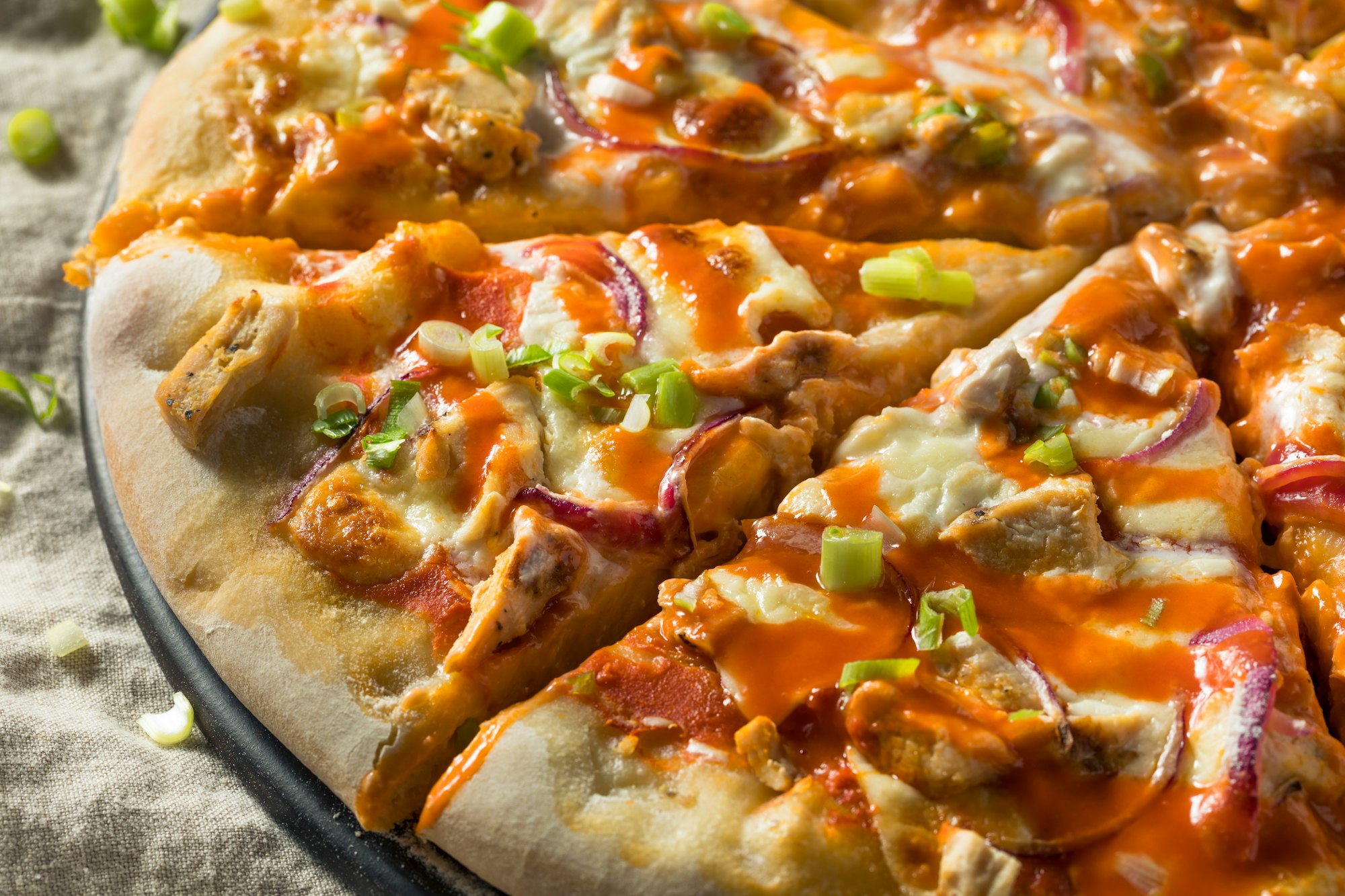 Homemade Buffalo Chicken Pizza